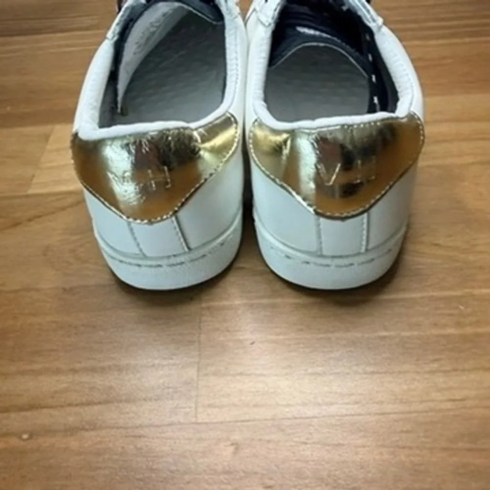 Vintage Havana Bianca Black White Star Leather Sneakers Women's Size 6